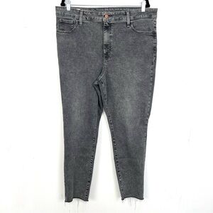 Gap Sky High Universal Jegging Jeans Grey Frayed Hem 35 / 20